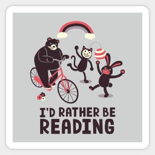 I'd Rather Be Reading Sticker